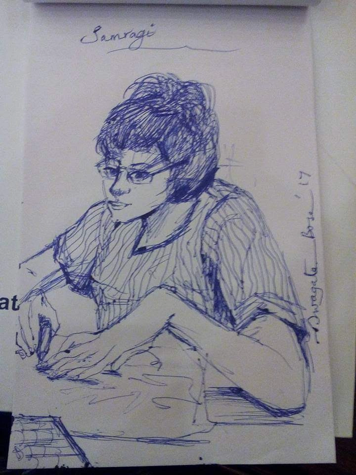 Portrait painting by Swagata Bose